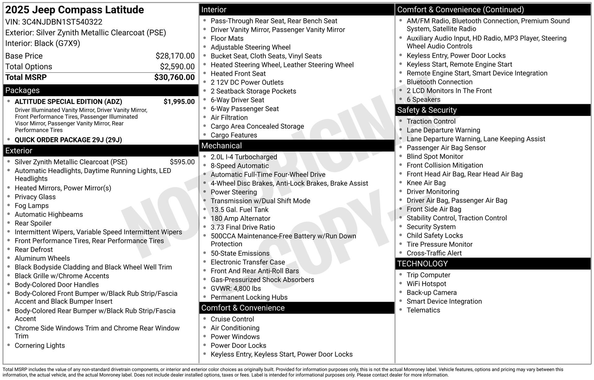 Used 2025 Jeep Compass Latitude w/ Altitude Special Edition image 4