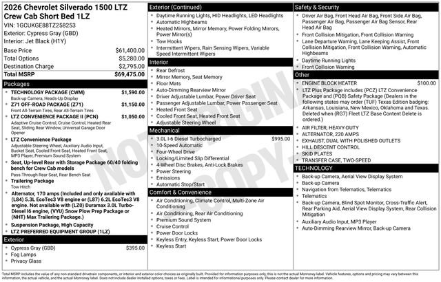 New 2026 Chevrolet Silverado 1500 LTZ w/ Technology Package image 4