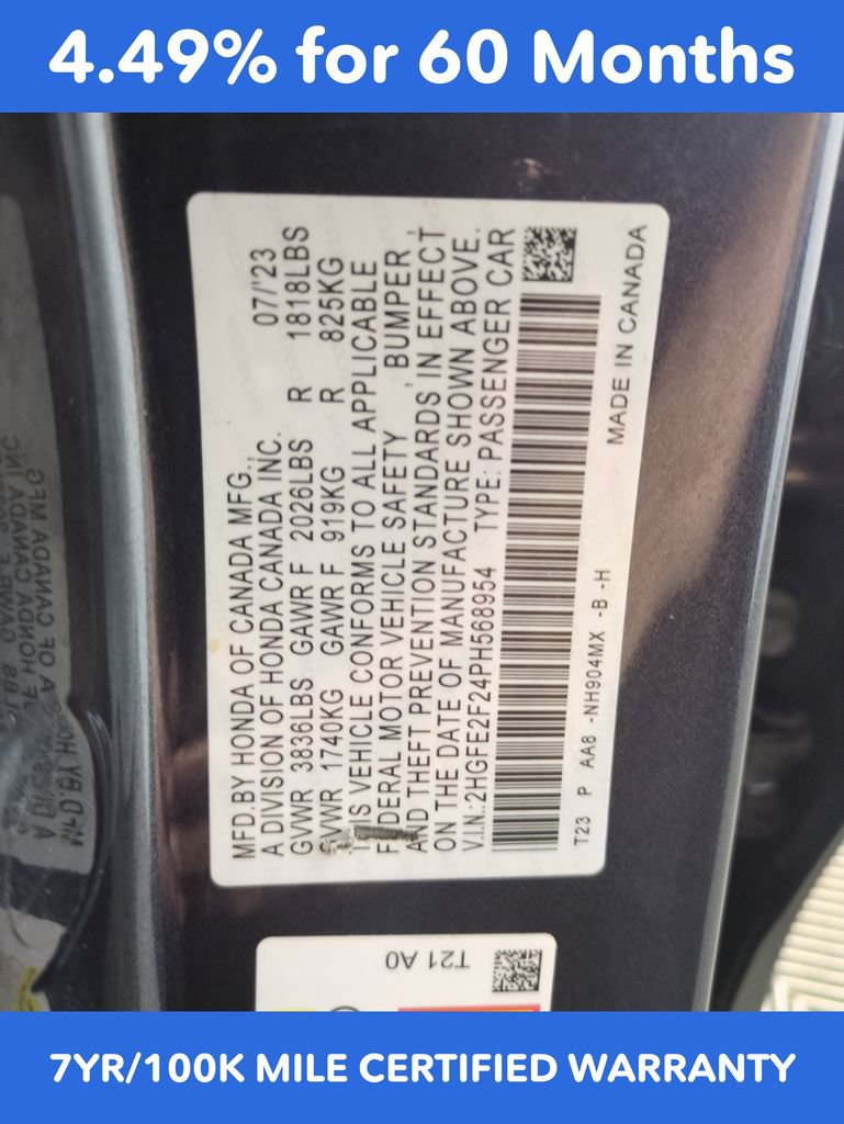 Certified 2023 Honda Civic LX image 28