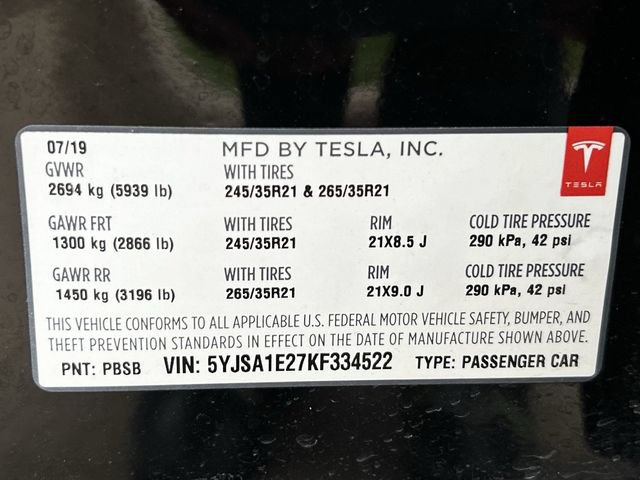 Used 2019 Tesla Model S Long Range AWD/4WD image 36