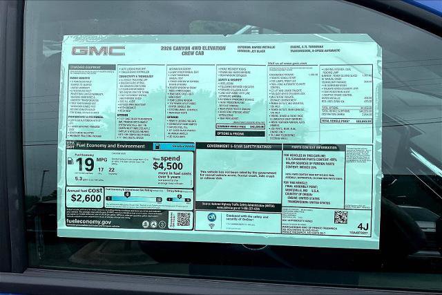 New 2026 GMC Canyon Elevation w/ Convenience Package image 14