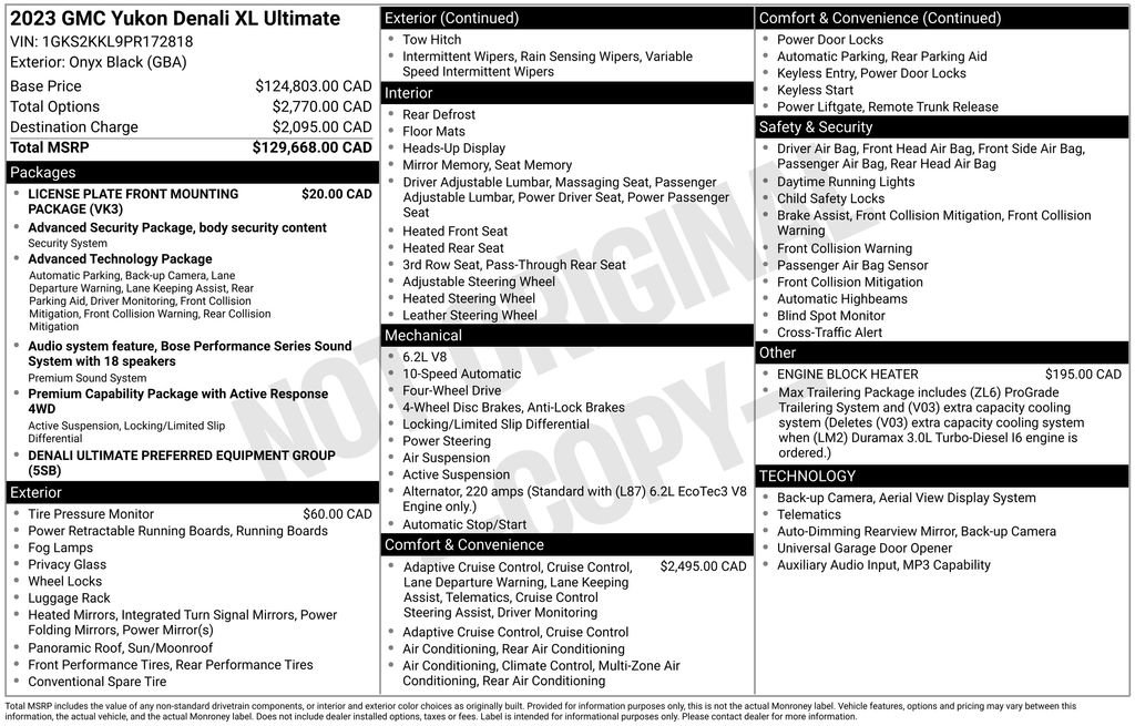 Used 2023 GMC Yukon XL Denali Ultimate AWD/4WD image 45