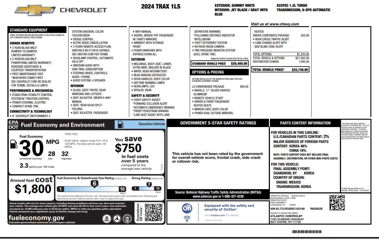 Used 2024 Chevrolet Trax LS w/ LS Convenience Package image 1