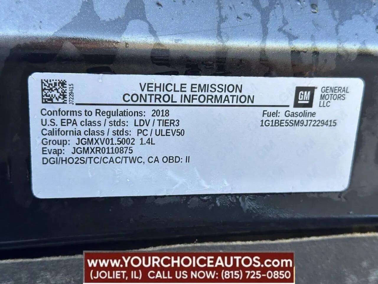 Used 2018 Chevrolet Cruze LT image 8