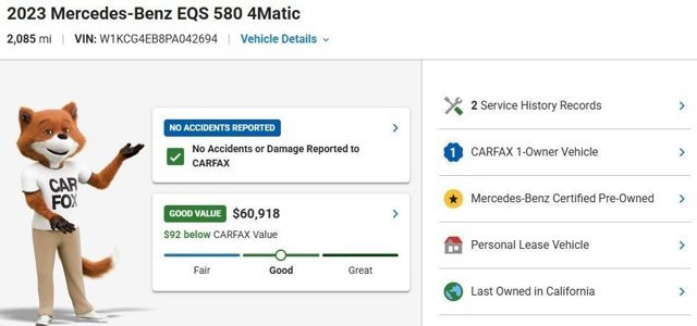 Certified 2023 Mercedes-Benz EQS 580 4MATIC Sedan image 3