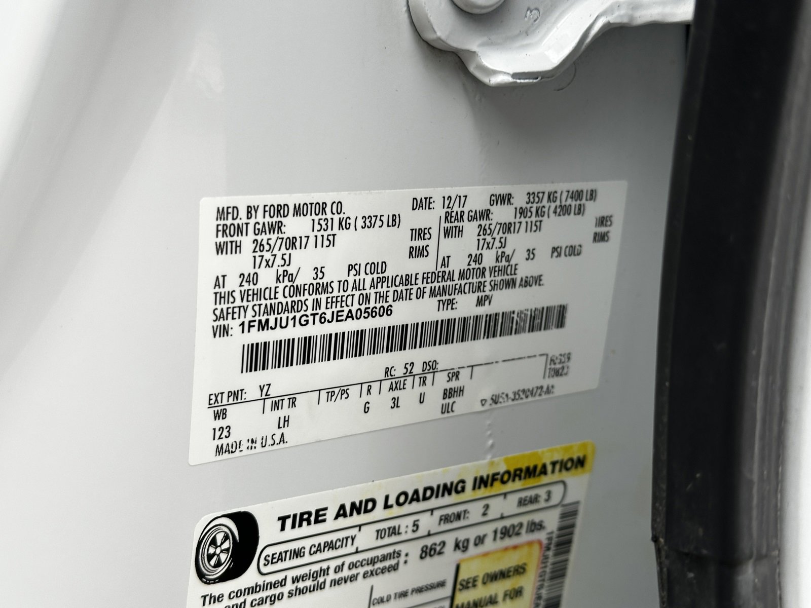 Used 2018 Ford Expedition XL w/ Fleet Convenience Package image 33