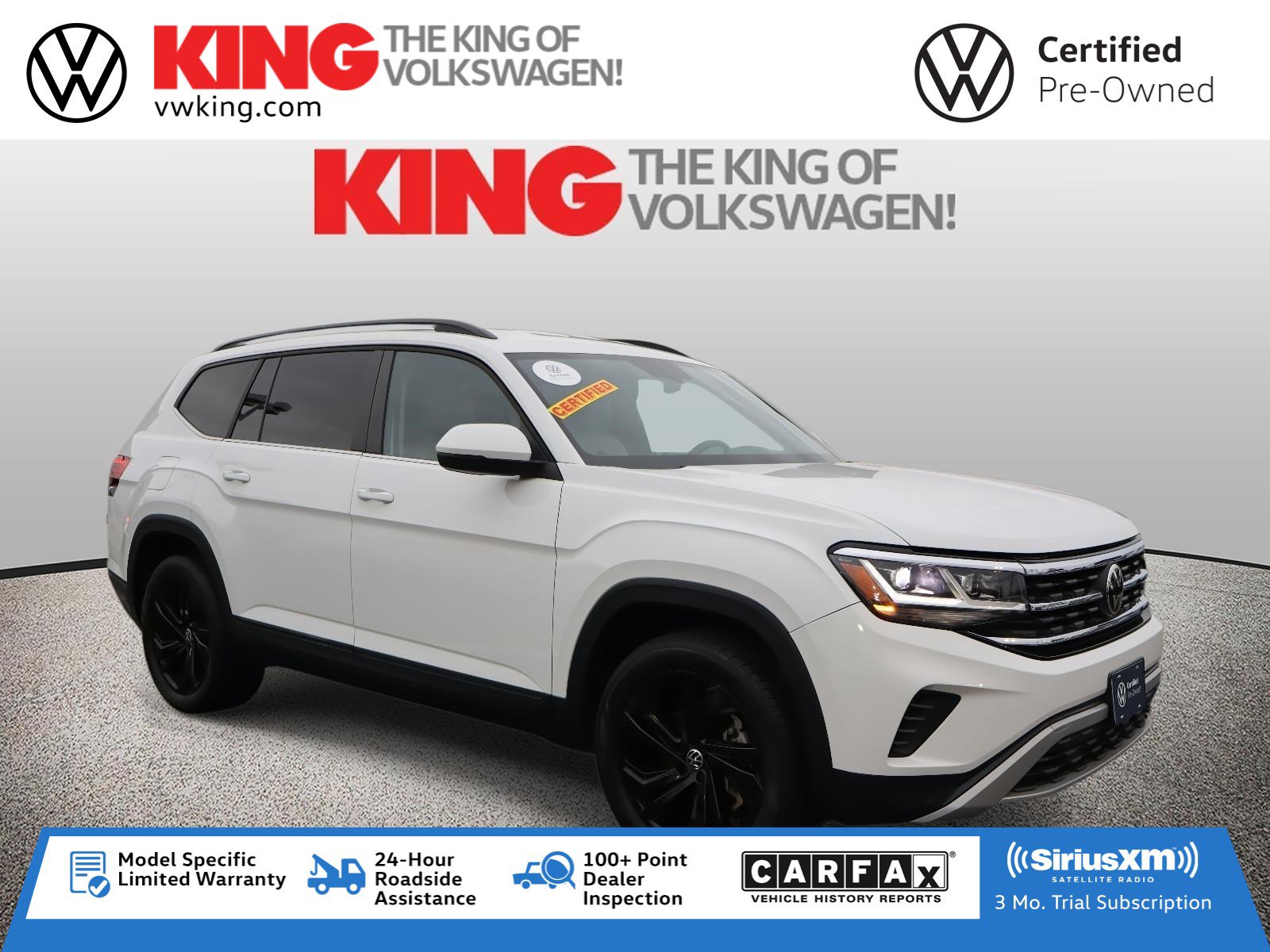 Certified 2023 Volkswagen Atlas SE w/ Black Wheel Package