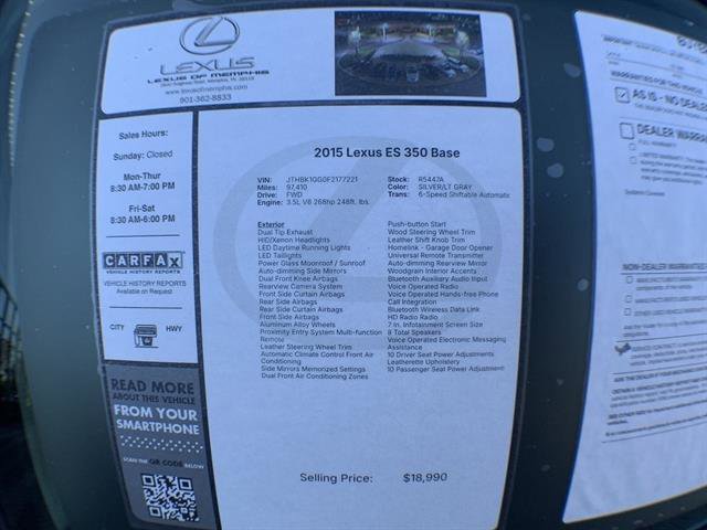 Used 2015 Lexus ES 350 ES 350 image 25