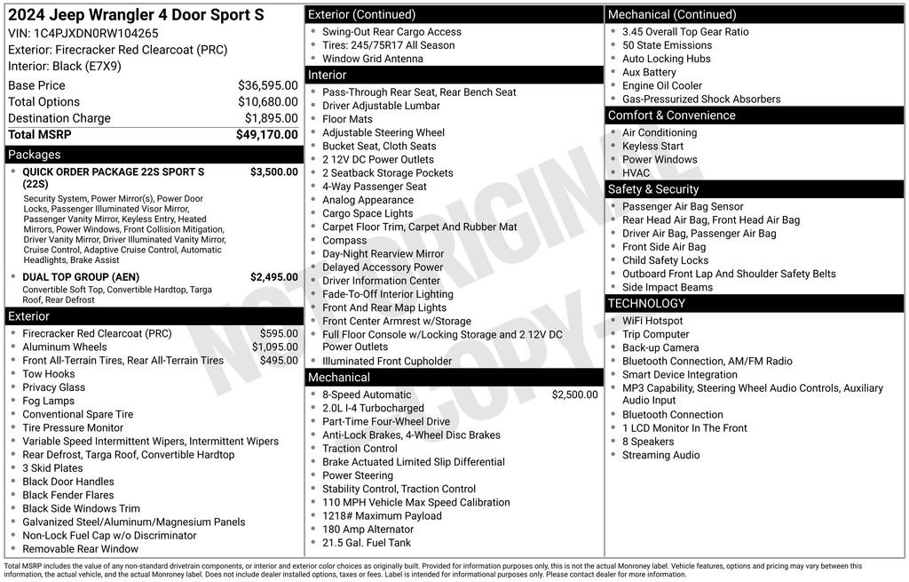 Used 2024 Jeep Wrangler Sport S image 6