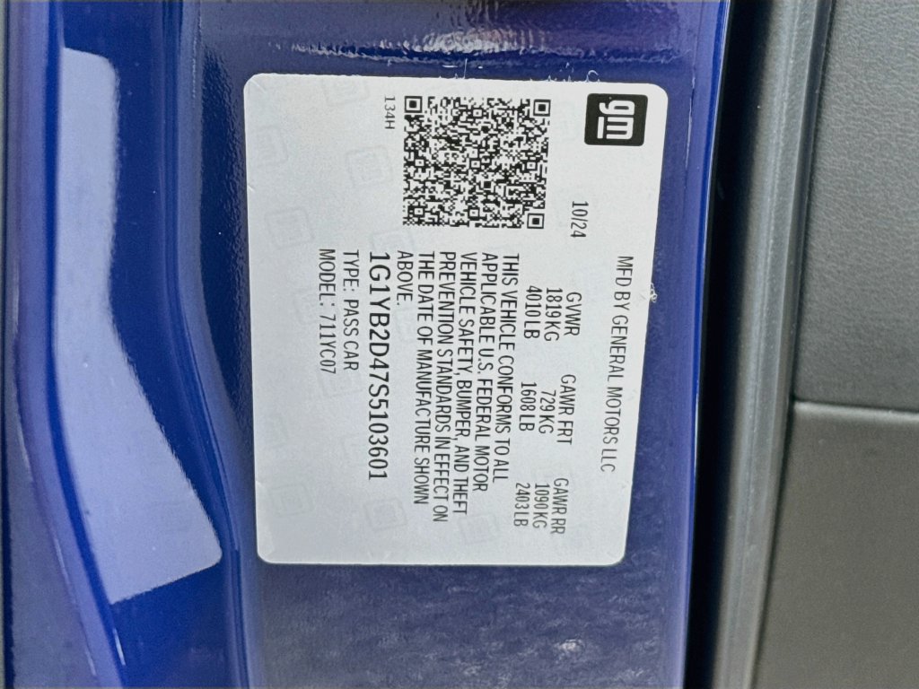 Used 2025 Chevrolet Corvette Stingray Preferred Cpe w/ Battery Protection Package RWD image 30