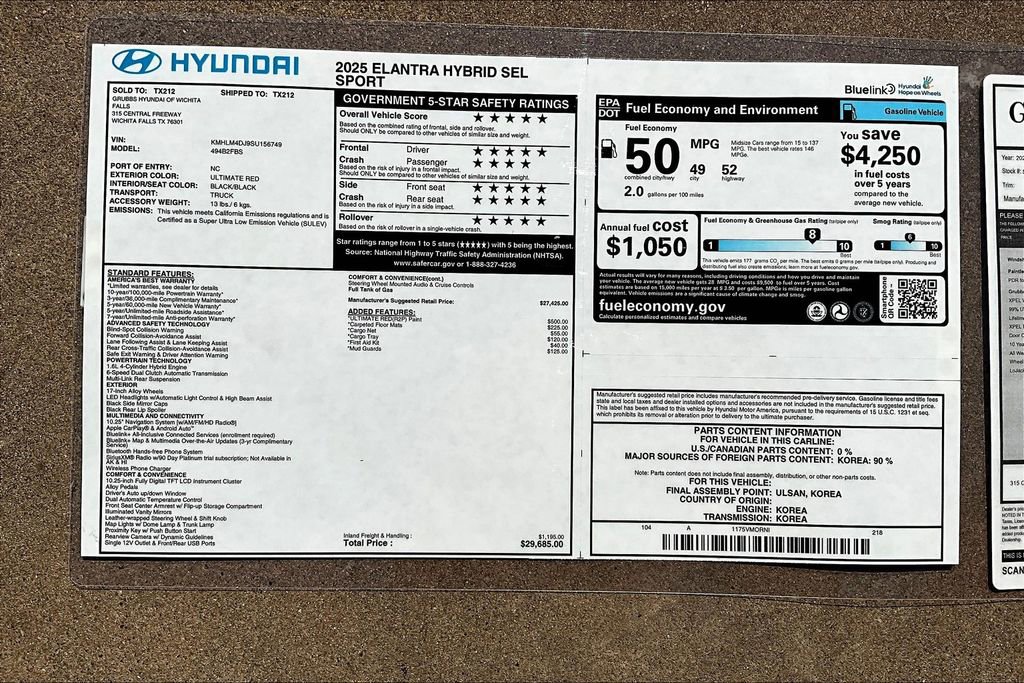 New 2025 Hyundai Elantra SEL image 41