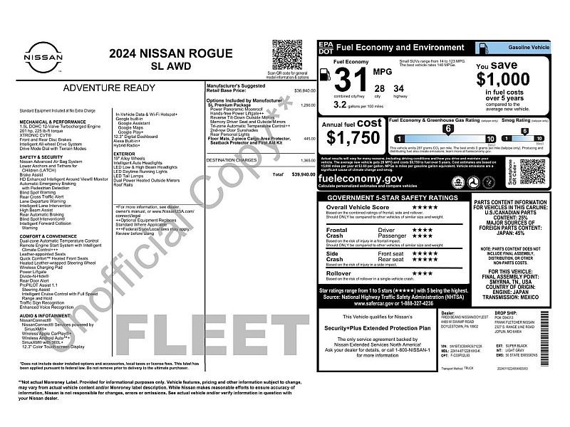 Used 2024 Nissan Rogue SL w/ SL Premium Package AWD/4WD image 2