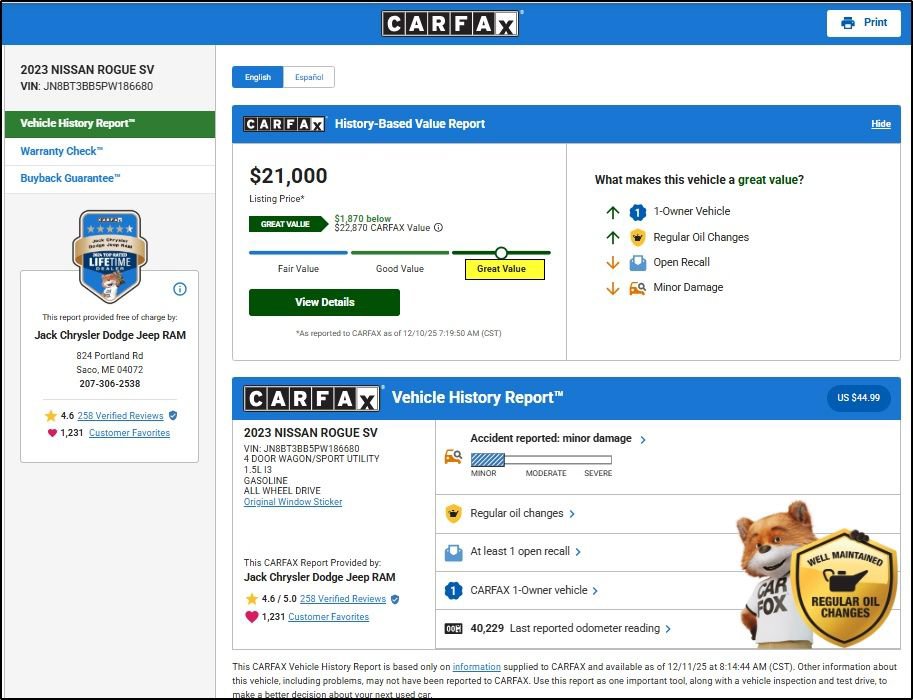 Used 2023 Nissan Rogue SV image 12