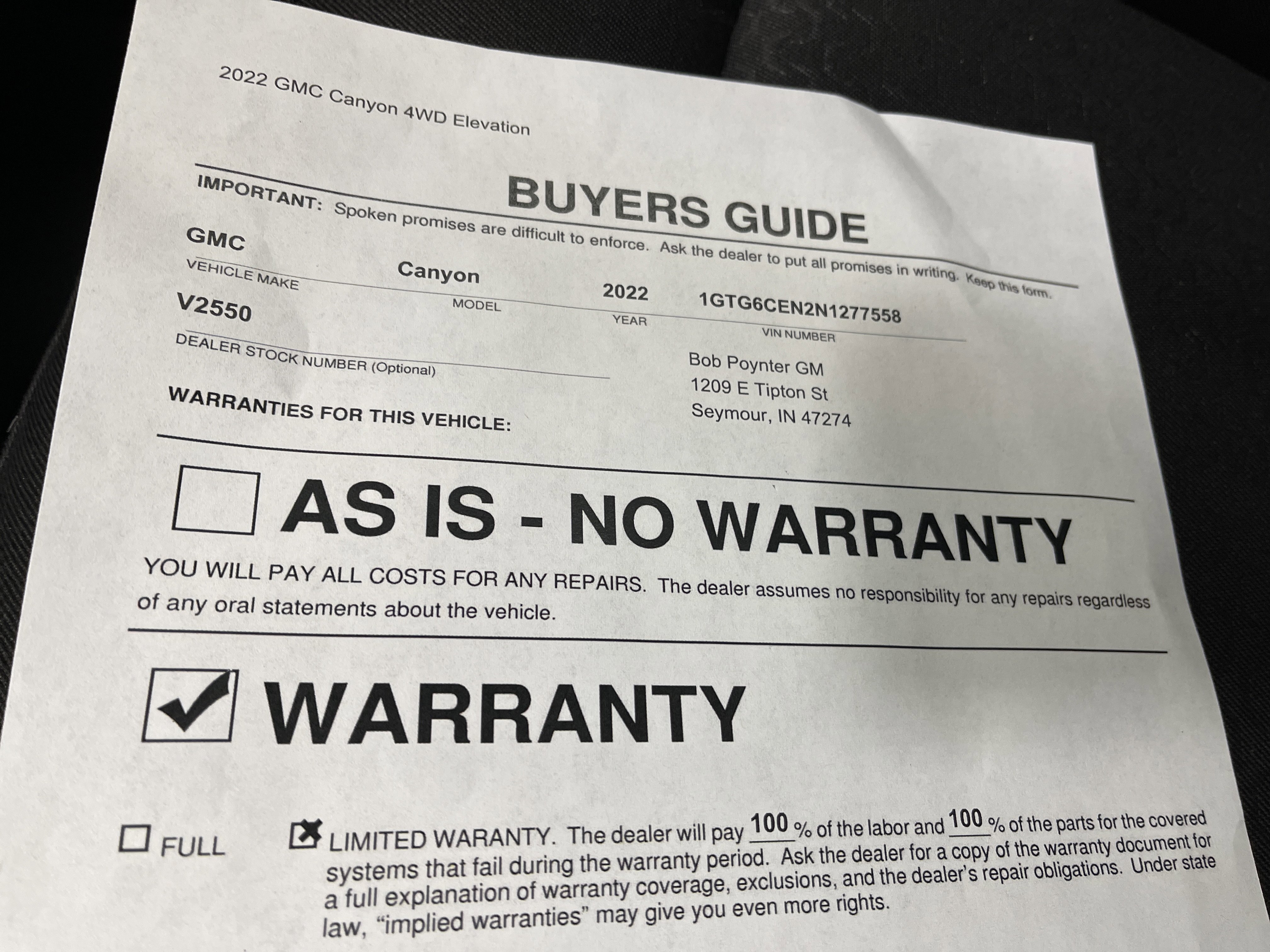 Used 2022 GMC Canyon Elevation w/ Trailering Package image 27