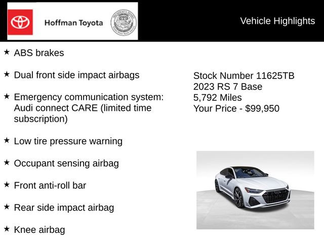 Used 2023 Audi RS 7 Sportback AWD/4WD image 26