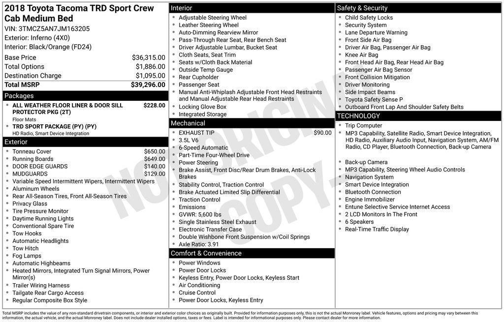 Used 2018 Toyota Tacoma TRD Sport AWD/4WD image 9