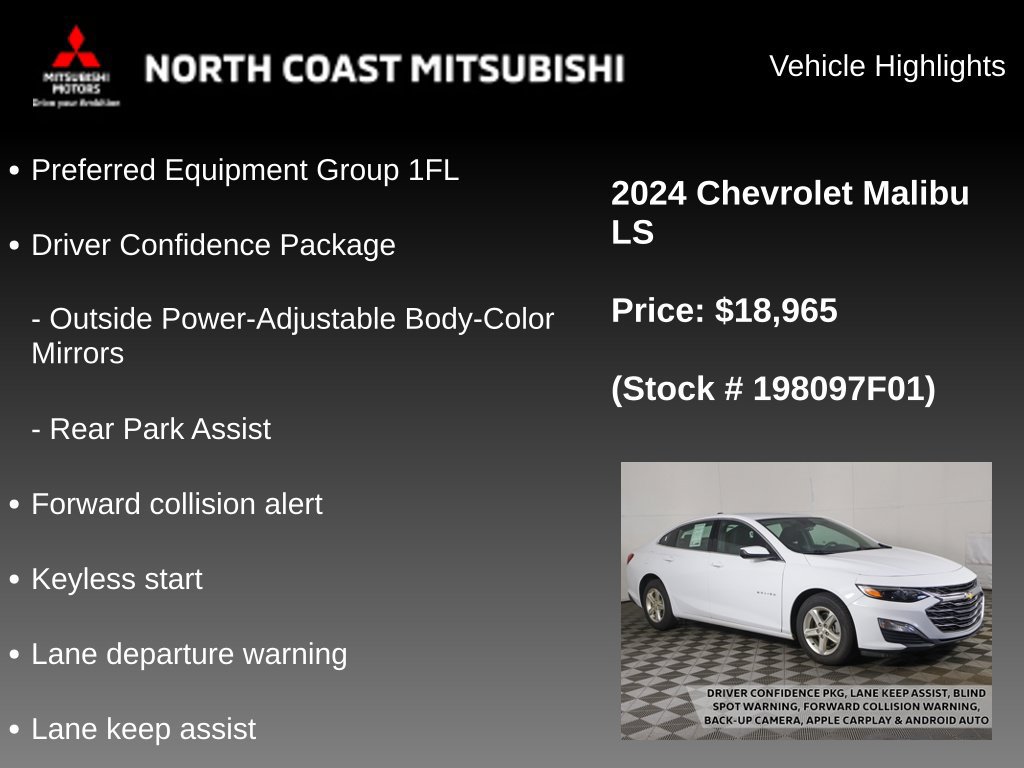 Used 2024 Chevrolet Malibu LS w/ Driver Confidence Package FWD image 2