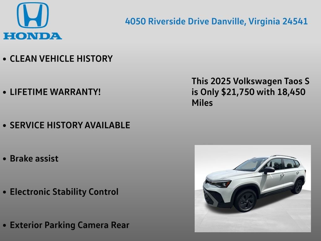 Used 2025 Volkswagen Taos S image 7