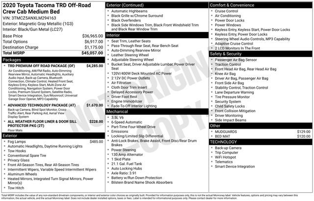 Used 2020 Toyota Tacoma TRD Off-Road w/ TRD Premium Off Road Package image 42