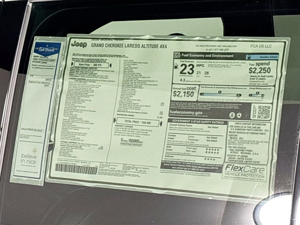 New 2026 Jeep Grand Cherokee Altitude AWD/4WD image 25