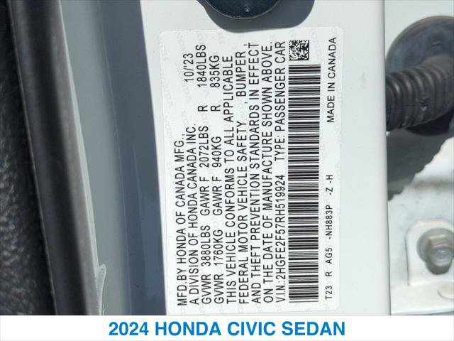 Certified 2024 Honda Civic Sport image 26