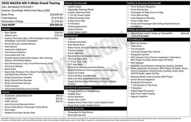 New 2026 MAZDA MX-5 Miata Grand Touring image 27