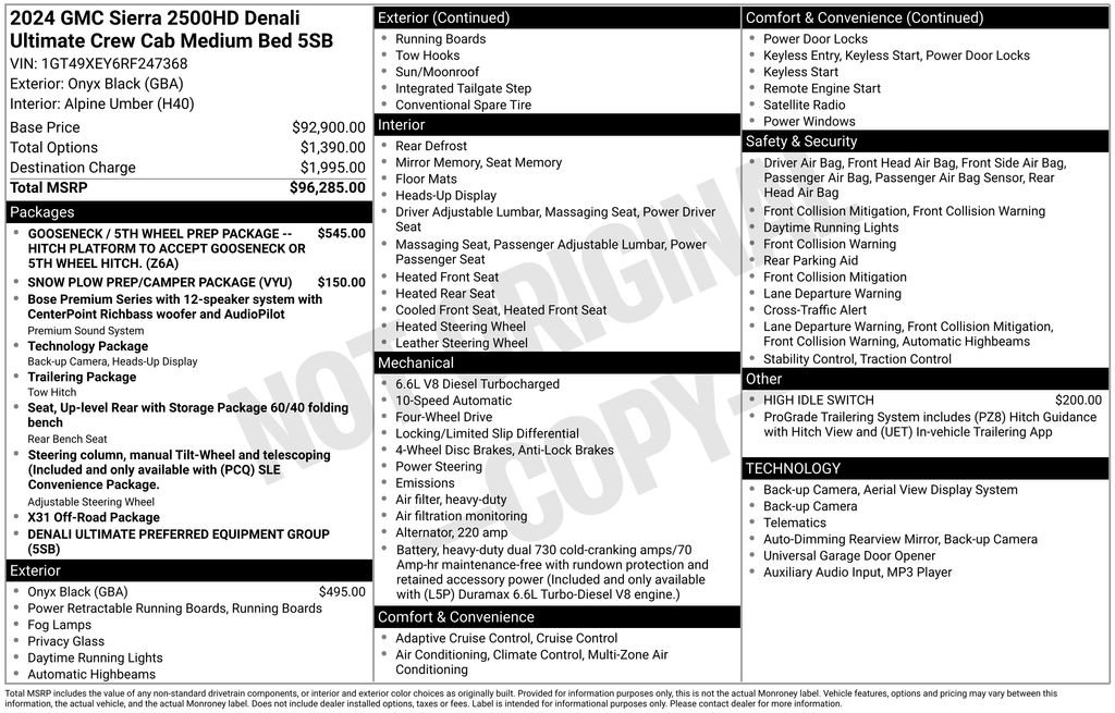 Used 2024 GMC Sierra 2500 Denali Ultimate AWD/4WD image 44