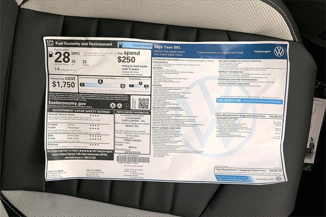 New 2026 Volkswagen Taos SEL image 15