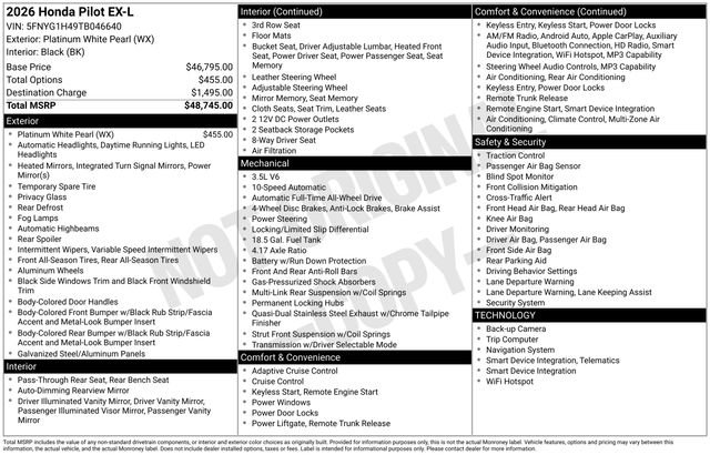 New 2026 Honda Pilot EX-L image 32