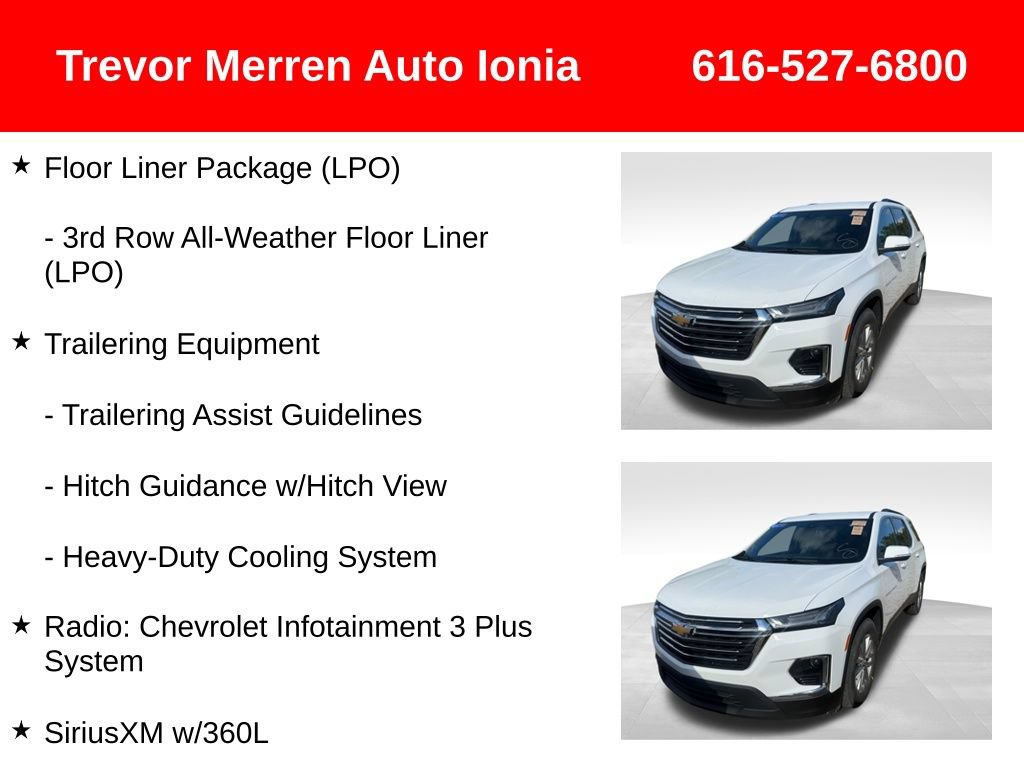 Used 2023 Chevrolet Traverse LT w/ LPO, Floor Liner Package AWD/4WD image 8