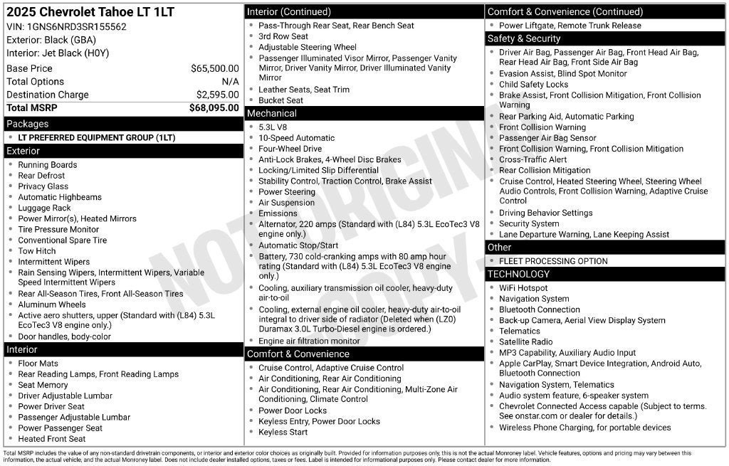 Used 2025 Chevrolet Tahoe LT AWD/4WD image 38