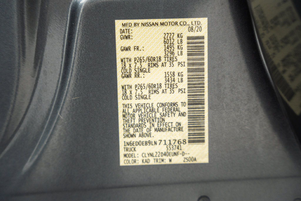 Used 2020 Nissan Frontier SV w/ Midnight Edition Floor Mats AWD/4WD image 41
