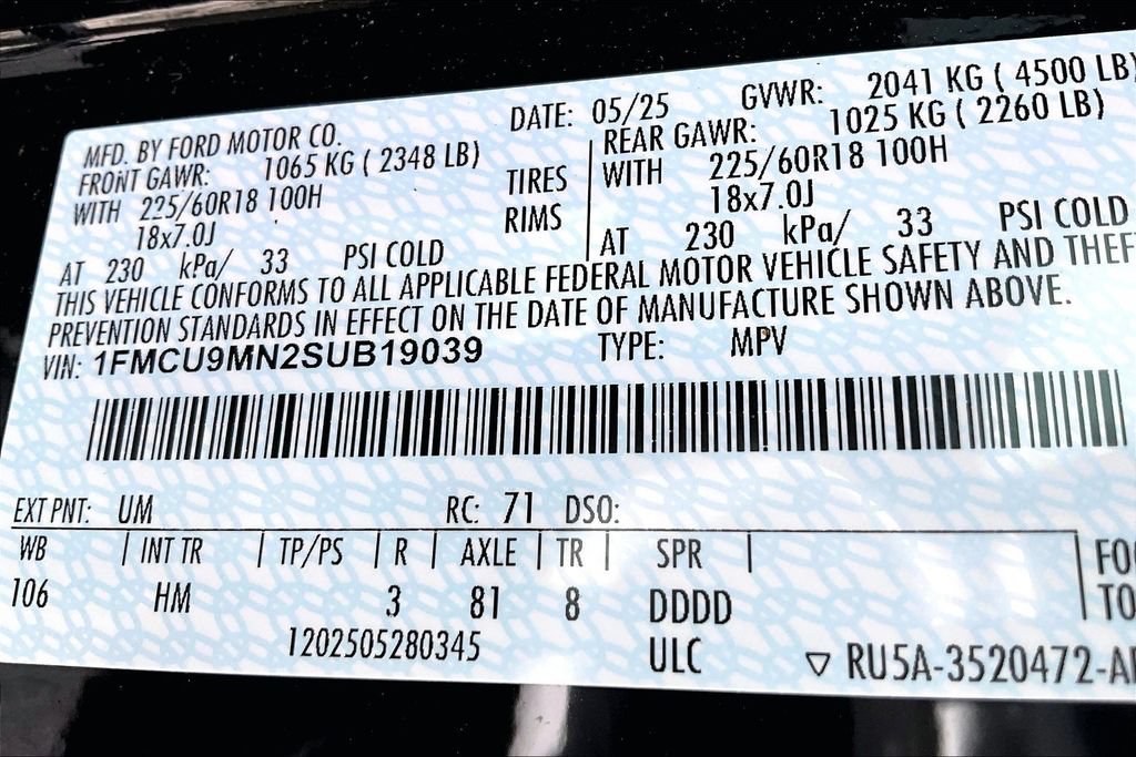 Used 2025 Ford Escape ST-Line AWD/4WD image 30