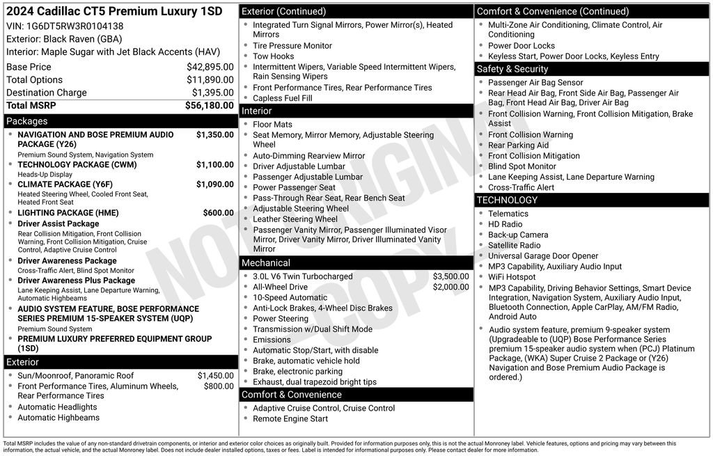 Certified 2024 Cadillac CT5 Premium Luxury AWD/4WD image 35