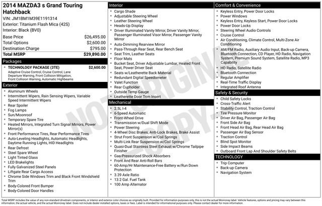 Used 2014 MAZDA MAZDA3 s Grand Touring w/ Technology Package FWD image 4