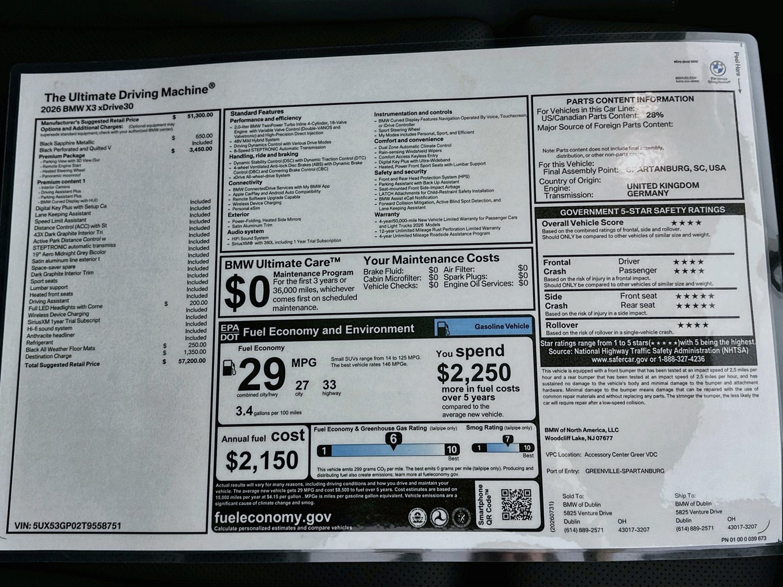 New 2026 BMW X3 xDrive30i w/ Premium Package AWD/4WD image 46