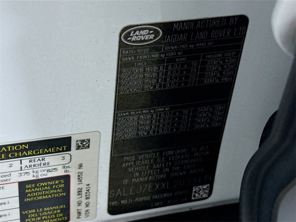 Certified 2020 Land Rover Defender 110 S image 26