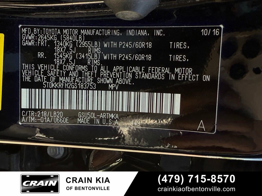 Used 2016 Toyota Highlander XLE FWD image 37