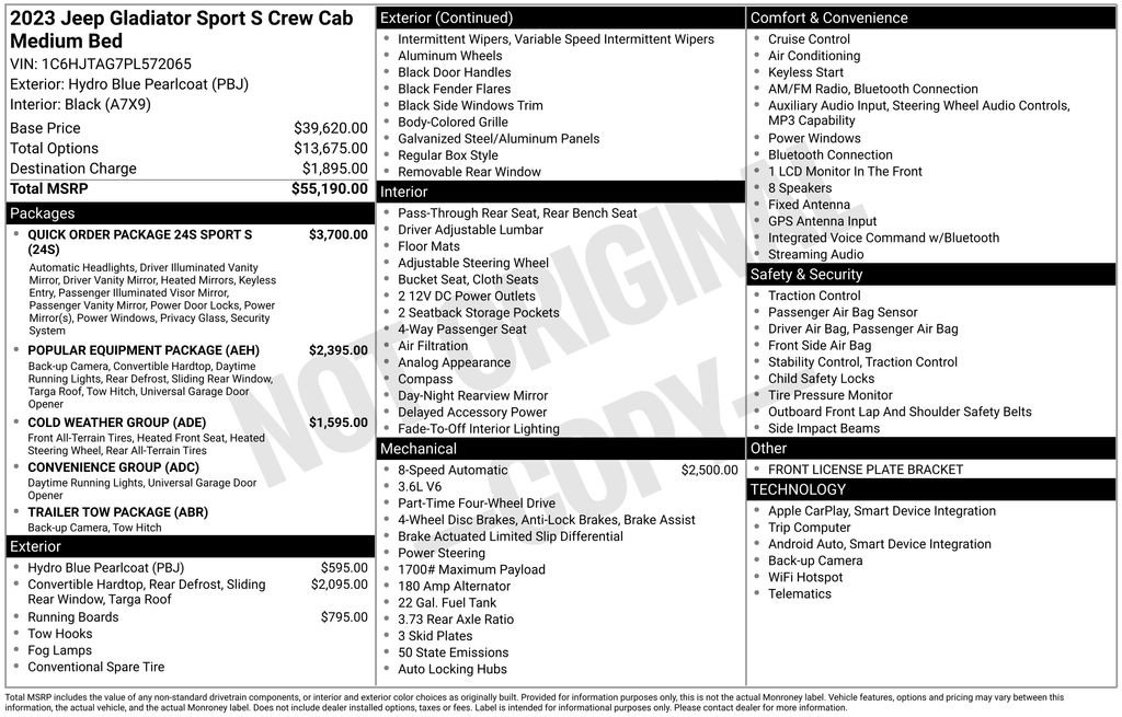 Used 2023 Jeep Gladiator Sport image 39