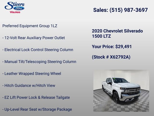 Used 2020 Chevrolet Silverado 1500 LTZ w/ LTZ Plus Package AWD/4WD image 34