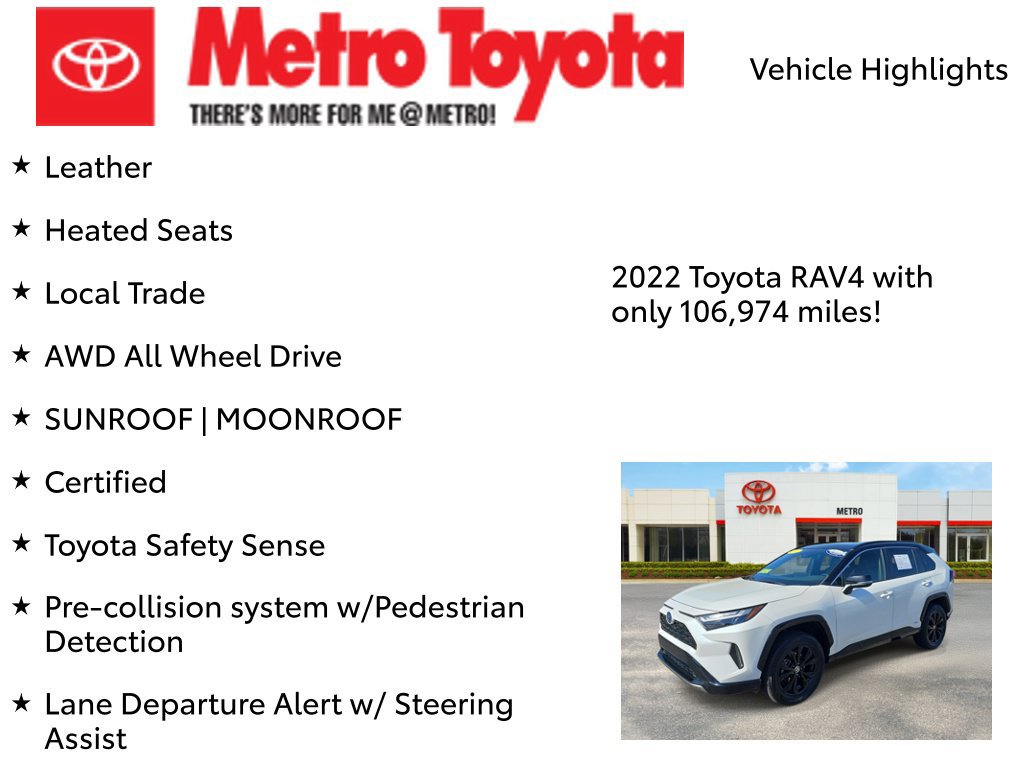 Certified 2022 Toyota RAV4 XSE w/ XSE Grade Weather Package AWD/4WD image 9
