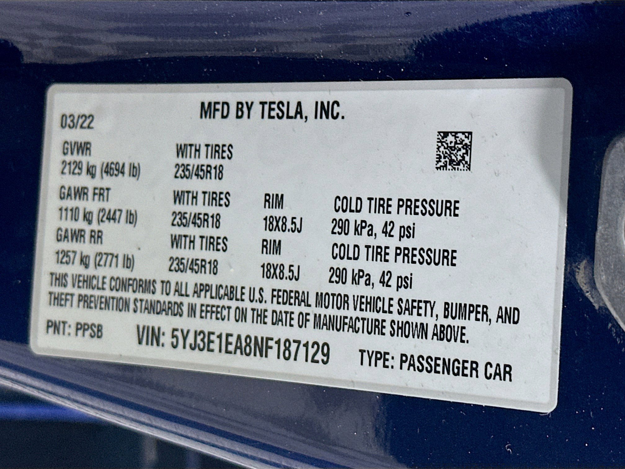 Used 2022 Tesla Model 3 Standard Range Plus image 12