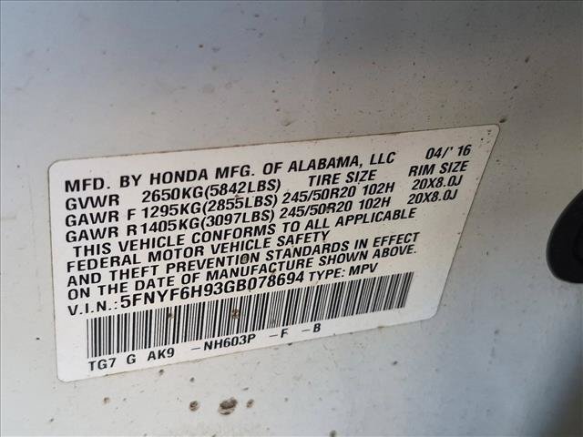 Used 2016 Honda Pilot Touring image 15