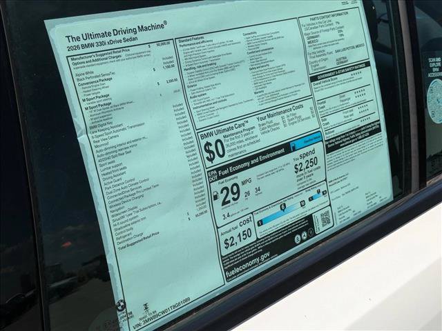 New 2026 BMW 330i xDrive Sedan w/ M Sport Package AWD/4WD image 19