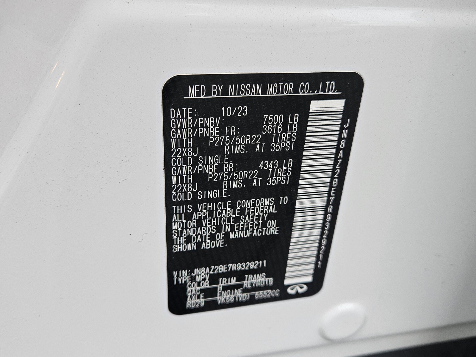 Certified 2024 INFINITI QX80 Sensory w/ All-Season Package image 34