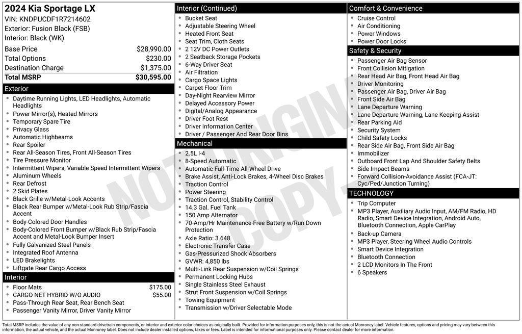 Certified 2024 Kia Sportage LX AWD/4WD image 6