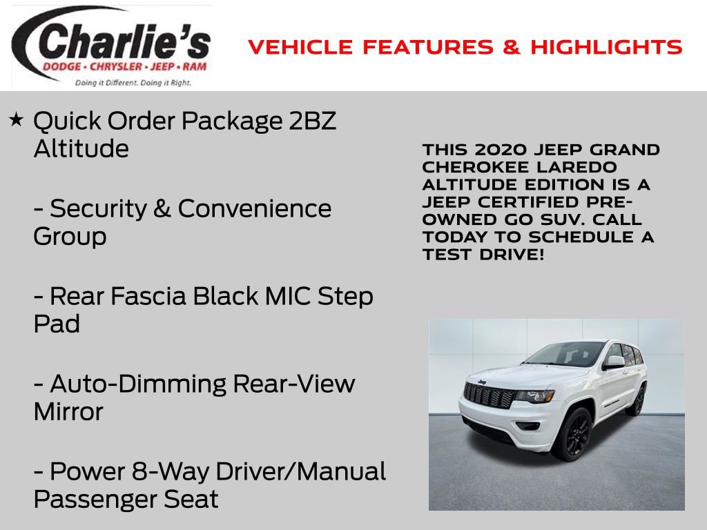 Certified 2020 Jeep Grand Cherokee Altitude image 13