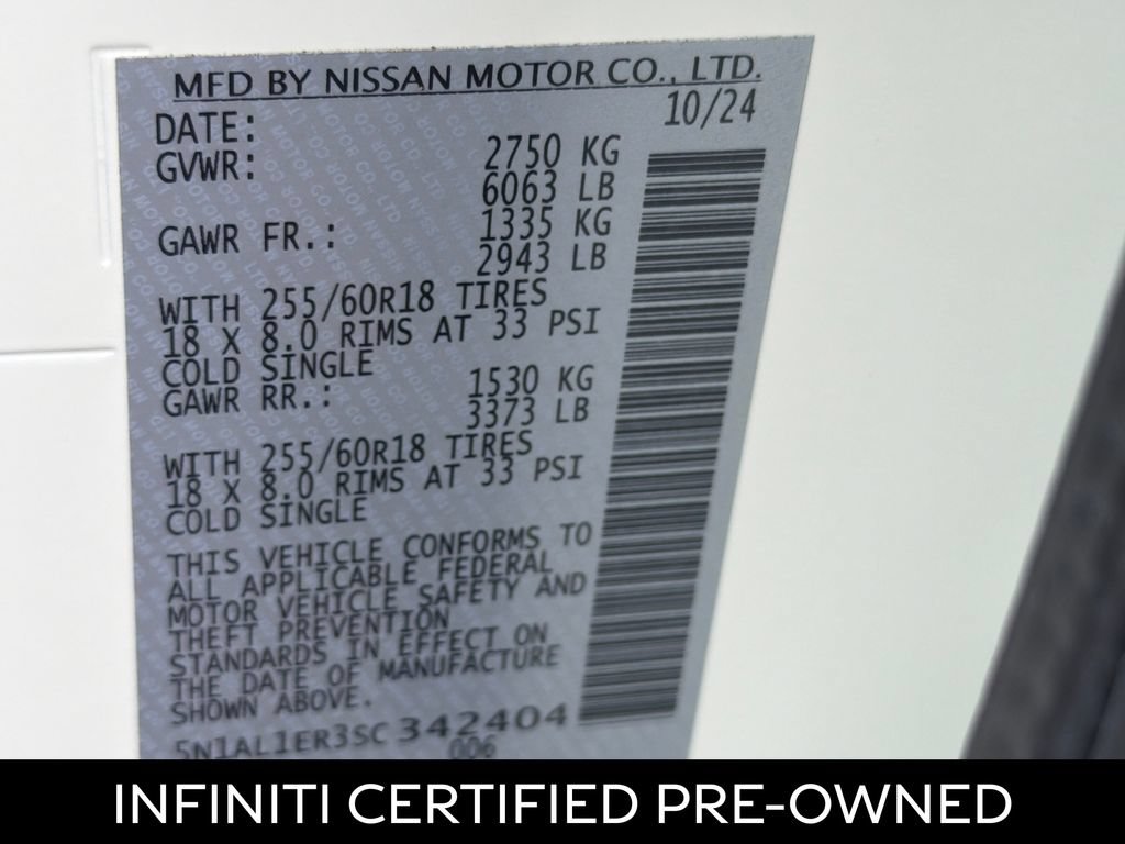 Certified 2025 INFINITI QX60 Pure FWD image 27