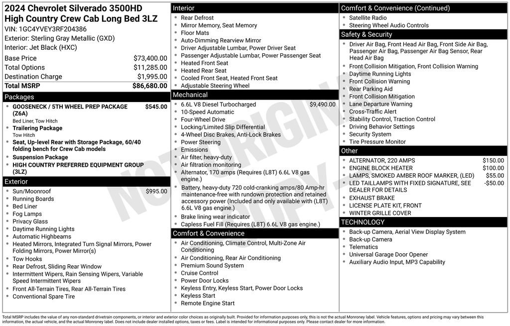 Used 2024 Chevrolet Silverado 3500 High Country AWD/4WD image 3