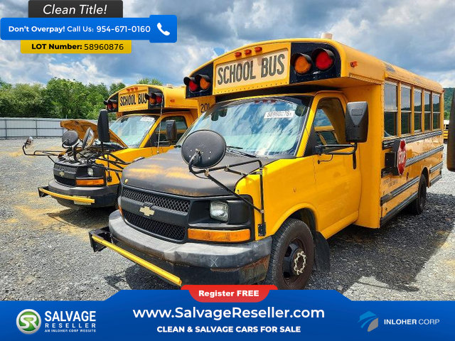 Used 2011 Chevrolet Express 3500 Extended w/ School Bus Package RWD image 3